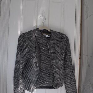 Zara Sparkly Silver Sweater Set